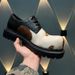 26ss Unisex Horsehair Derby Milk Color Mandarin Duck Small Lace-up Chunky Heel Thick Sole Soft Leather Casual Shoes Trendy_vogvips.com
