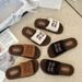 Fluffy For Women, New Autumn Style, Letter Ins Fashion, High-end Home And Outdoor Wear, Winter Cotton Slippers_vogvips.com