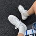 Leather Soft Soled German Training For Women 2024 Autumn New Flat Bottomed Lace Up Sports Casual Forrest Gump Versatile_vogvips.com