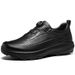 Men's Summer Leather Sneakers with Rotating Buckle Hollow out Non-Slip Sports Casual Shoes Breathable Thick Sole Outdoor Hiking_vogvips.com