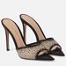 P9trade Stiletto Heel Rhinestone High Heel Slippers Pointed Toe Open Toe Slip-on High Heel Sandals Fashionable European And American Style Versatile_vogvips.com