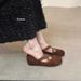 Leopard Print Suede Shallow Mouth Single Shoes For Women Spring And Autumn New French Fairy Style Hidden Wedge Mary Jane_vogvips.com