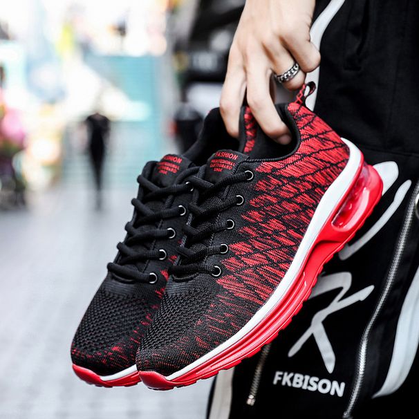 Spring And Autumn Men's 2025 New Mesh Large Couple Breathable Air Cushion Sports Running Trendy Shoes_vogvips.com