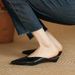 Pointed Toe Slip-On Mules For Women Summer Fashion Outdoor Wedge Closed-Toe Half Slippers_vogvips.com