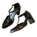 Leather Version~French Retro T-strap Mary Jane For Women, New Pointed-toe High-heeled Shoes With Chunky Heels And Hollow_vogvips.com