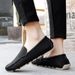 A Pair Of Leather Men's Loafers With Breathable Slip-ons_vogvips.com