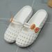 New Summer Style Women's Closed-toe Shoes, Fashionable Cross-border Breathable Soft-soled Non-slip Perforated Slippers_vogvips.com