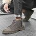 Top Pig Eight Leather Martin Boots Men's High Top Desert Tooling Boots Zhongbang Casual Short Boots Tide_vogvips.com