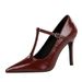 Women's Shoes Banquet Hollowed Out Pointed High Heels For Women, Stiletto Heels, T Strap Strap, Super High Heels, Low Mouth._vogvips.com