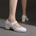 Cross-border Foreign Trade Women's Mary Jane Patent Leather, Round Toe, Chunky Heel, Buckle Strap, Simple High-heeled_vogvips.com