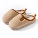 Winter Lamb Wool Women Indoor Home Non-Slip Fleece Lined Warm Couple Fluffy Simple Cotton Slippers For Men_vogvips.com