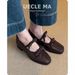 Sheepskin Genuine Leather French Ballet For Women Soft Sole With Dress Retro Mary Jane Bowknot Flat Shoes_vogvips.com