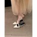 French-style Chunky Heel Elegant Closed-toe Mules Women, Suitable For Outdoor Wear, 2025 New Spring-summer Pointed-toe_vogvips.com