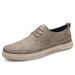 Round Head Light Mouth Low-top Casual Men's Shoes Cowhide Business Dress Casual Leather Shoes British Solid Color Board Shoes_vogvips.com