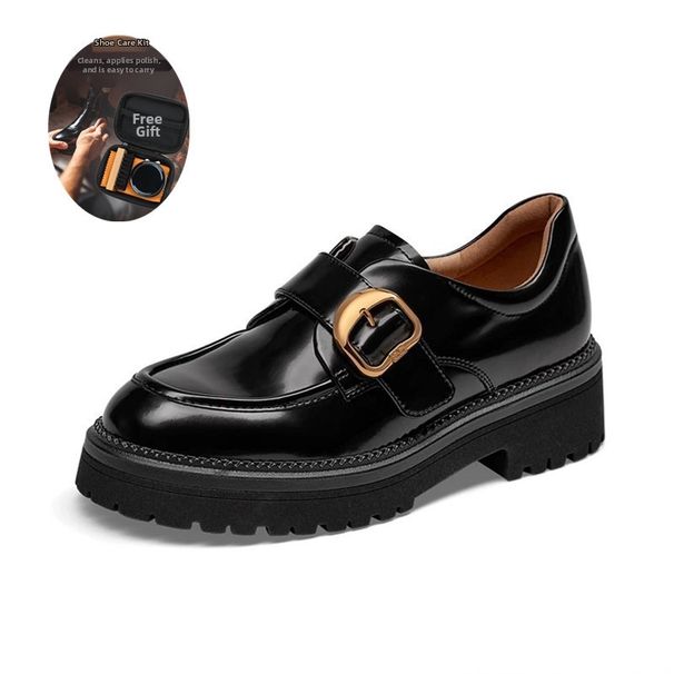 High-End Loafers Women's Shoes Thick Sole Height Increasing With Durable Materia_vogvips.com
