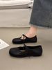 Round-toe Lace-up Mary Jane For Women, New Autumn 2025 Model, Flat Ballet With A Single Strap, Shallow-cut Trendy Shoes_vogvips.com