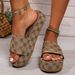 Women's Shoes Thick Soled Slippers For Women To Wear Outside New Plum Blossom Embroidery One Word Platform Sandals Large Size Women's Shoes_vogvips.com