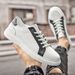 Men's Shoes Breathable Men's White Shoes Thin British Sports Shoes Casual Board Shoes_vogvips.com
