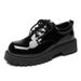 Men's Glossy Patent Leather Derby Shoes British-Style Round-Toe Boots Comfortable Formal/Casual Office Footwear For Wide Feet_vogvips.com