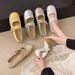 Retro Silver French Flat Bottom Light Mouth Single Shoes Women's Spring Flat Bottom With Skirt Mary Jane Shoes_vogvips.com