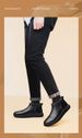 Cotton Shoes Men's Velvet Thickened Leather Waterproof Casual Shoes Men's High-top Elderly Shoes Snow Boots_vogvips.com