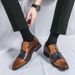 New Ummer Patchwork Formal Men' Fahionable Contrating Color Buine Leather Hoe, Extra Large Ize 48 Wedding_vogvips.com