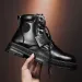 Autumn New Design Martin Retro British Casual Men's Leather High Top Workwear Boots Gray Green Yellow Black Plus Size 39_vogvips.com