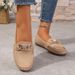 Women's Comfortable Low Heel Casual Shoes - Round Toe Slip-On Sneakers With Thick Sole, Breathable & Lightweight For Everyday Wear_vogvips.com