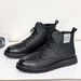 European Warm Series 2929 Martin Autumn Mid-Top Genuine Leather Casual Fashion Boots Men's Thick Sole Height Increasing British Style_vogvips.com