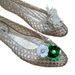 New Korean Jelly Shallow Mouth Crystal PVC Outdoor Casual Pointed Toe Sandals Slip-On Hollow Dance Shoes_vogvips.com