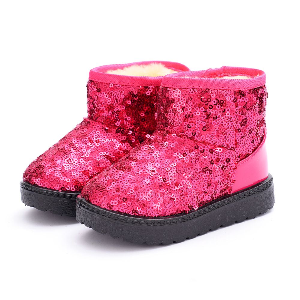 Kids Winter Boots With Glitter – Warm & Stylish Snow Boots For Girls – Lightweight & Comfortable – Sizes 21-38_vogvips.com
