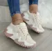 Womens Black White Wavy Chunky Platform Sneakers Non Slip Lace Up Casual Street Shoes_vogvips.com