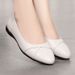 Working Mother Shoes Flat-soled Beef Tendon Soft-soled Medium And Old Single Shoes Flat Heel Non-slip Shallow Mouth Women's Small Leather Shoes_vogvips.com