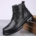 European Warm Series Men's Martin New Autumn Winter British Style High-top Motorcycle Work Boots Versatile Cowhide_vogvips.com