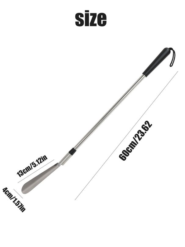 Extra Long Handled Shoe Horn (Adjustable16.14-30.71 Inches) - Metal Shoehorn For Men And Women- Large Standing Reach Assist For Seniors,Shoe Spoon,_vogvips.com