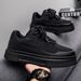 2026 Spring High-End Versatile Low-Top Casual Sneakers, Men's Sports Thick-Soled Height-Increasing Leather White Shoes_vogvips.com