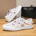 Men's Summer New Versatile Casual Sneakers, Lightweight Soft Sole Non-Slip Slip-On Printed Loafers N19_vogvips.com