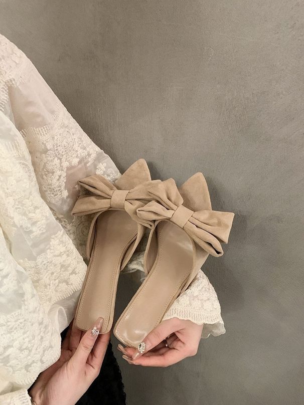 High Heel Pointed Fairy Style Small For Women, Outdoor Wear, 2025 New Summer Bowknot Elegant Sandals_vogvips.com