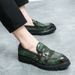 2025 Large Size Double Pin Buckle Loafers For Men Patent Glossy Thick Sole Groom Casual High-end Leather Shoes_vogvips.com