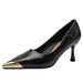 Women's European And American Style Party High Heels, 2026 Spring New Model, Metal Pointed Toe, Stiletto Heel, Slip-on, Lightweigh_vogvips.com