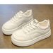 Genuine Leather White Shoes Women, Soft Sole, Comfortable For The Feet, 2026 New Early Spring Women's Casual Sports_vogvips.com