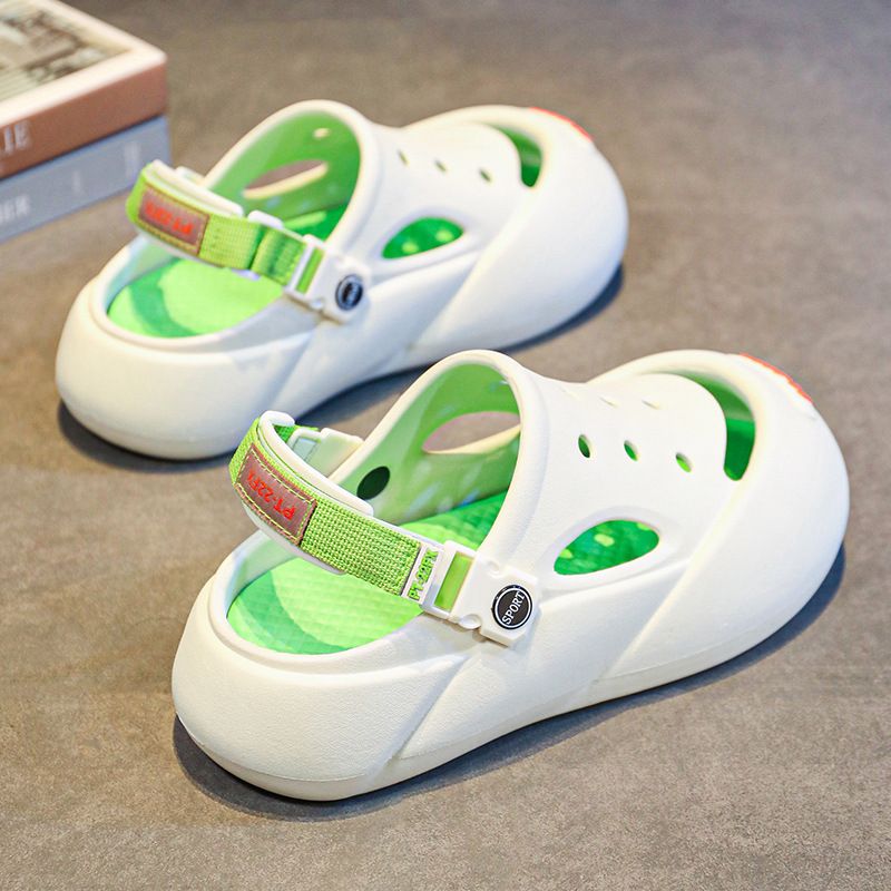 Summer couple garden shoes EVA hole shoes men's outdoor wear women's sandals casual baotou slippers men's beach shoes trendy_vogvips.com