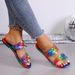 Summer New Flat Sandals For Women, Fashion Iridescent Gradient One-Strap Sandals, Internet-Famous Versatile Beach Shoes_vogvips.com