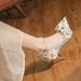 6681-58-036 Green Fairy Tale One-Strap Pearl Chain French Dress Wedding Shoes Thin Heel Elegant Women's High Heels_vogvips.com