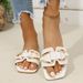 Women's Flat Sandals For Summer 2025, New Fashionable Versatile Soft-soled Slip-on Sandals, Large Size Beach Shoes_vogvips.com
