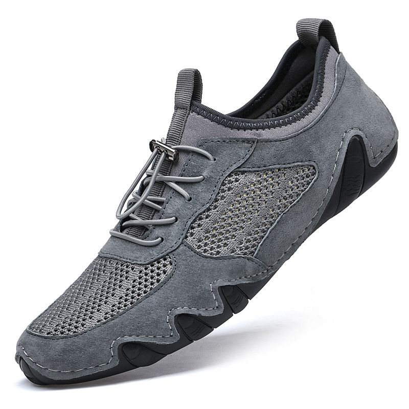 Large Size Men's Shoes Mesh Shoes Breathable Sports Men's Casual Shoes Leather Shoes Versatile Trend Shoes Men_vogvips.com