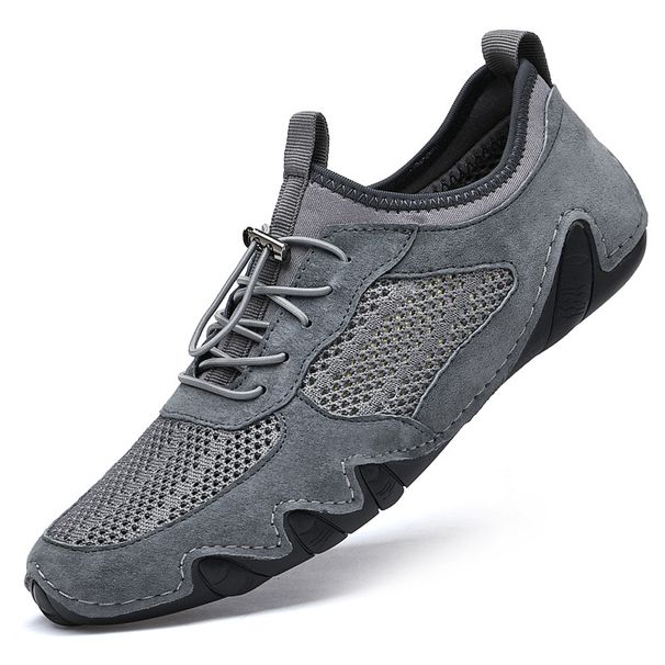 Large Size Men's Shoes Mesh Shoes Breathable Sports Men's Casual Shoes Leather Shoes Versatile Trend Shoes Men_vogvips.com