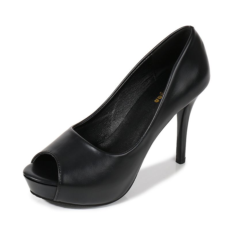 Fish Mouth Fashion Catwalk Sexywaterproof Platform High Heels Slimming Lookcasual Business Fashion Women's Shoes_vogvips.com
