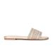 Full Diamond Version Letter Embroidery Hotfix Rhinestone Flat Sandals For Women Outdoor Summer New Beach Slippers_vogvips.com