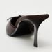 Women's Pointed Toe Bow Detail Satin Mule Heels Slip-On Dress Shoes For Fall Satin Bow Embellished High Heeled Mules Low Cut Outerwear Shoes_vogvips.com